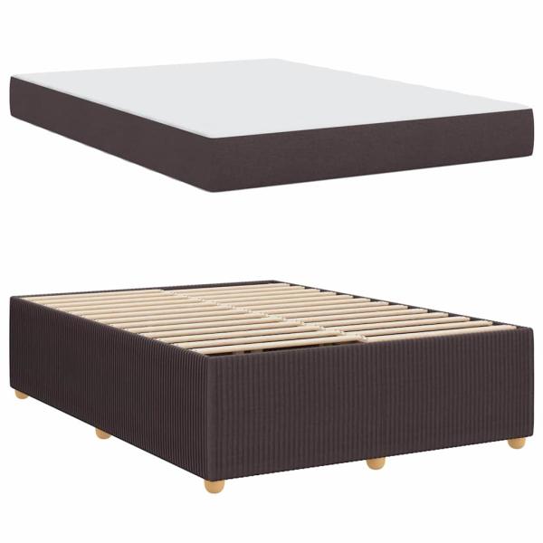 Bettgestell Sonstiges Dunkelbraun 140 x 200 cm Stoff