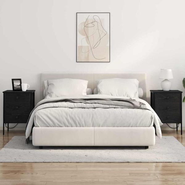 Nachttisch Schwarze Eiche 42 x 41 x 61 cm Holzwerkstoff