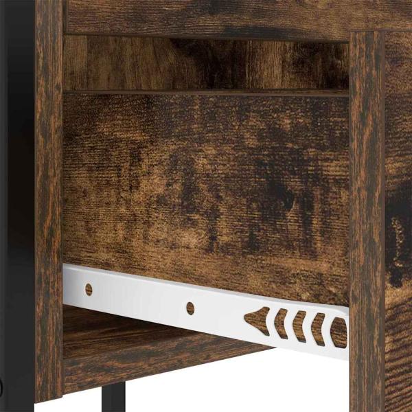 Nachttische 2 pcs Räuchereiche 42 x 41 x 61 cm Holzwerkstoff