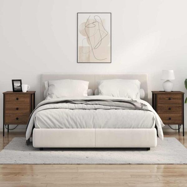 Nachttisch Braune Eiche 42 x 41 x 61 cm Holzwerkstoff
