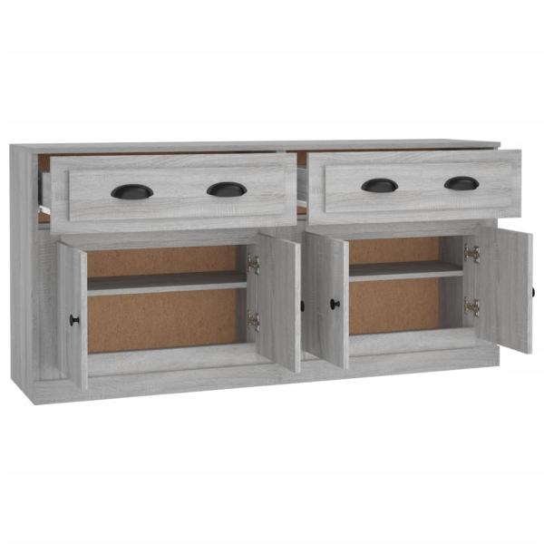 Sideboards 2 Stk. Grau Sonoma Holzwerkstoff