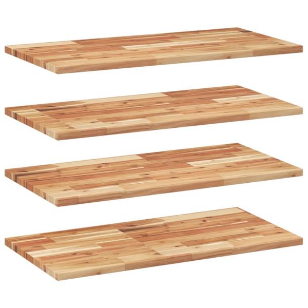 Schweberegale 4 Stk. 60x40x2 cm Massivholz Akazie Ölbehandelt
