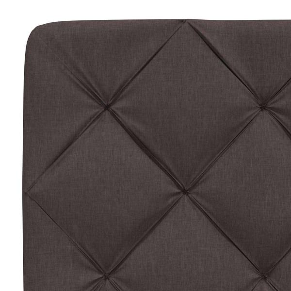 Bettgestell mit LED ohne Matratze Dunkelbraun 200x200 cm Stoff