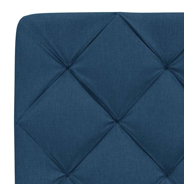 Bett mit Matratze Blau 80x200 cm Stoff