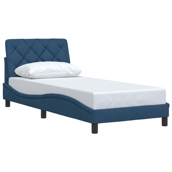 Bettgestell ohne Matratze Blau 80x200 cm Stoff