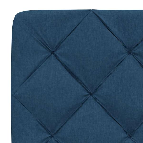 Bettgestell ohne Matratze Blau 80x200 cm Stoff