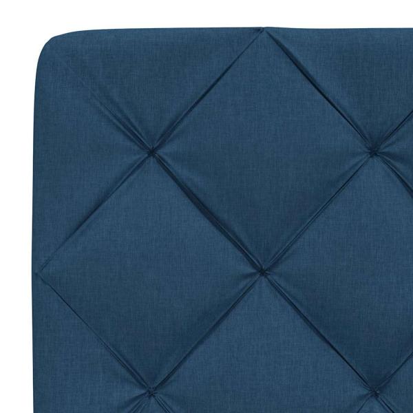 Bettgestell mit LED ohne Matratze Blau 80x200 cm Stoff