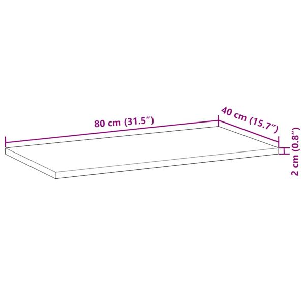 Schweberegale 4 Stk. 80x40x2 cm Massivholz Akazie Unbehandelt