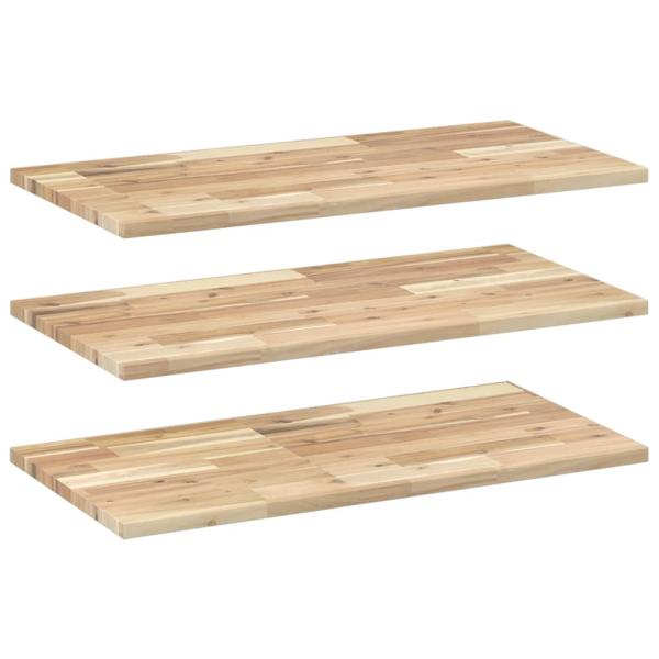 Schweberegale 3 Stk. 100x40x2 cm Massivholz Akazie Unbehandelt