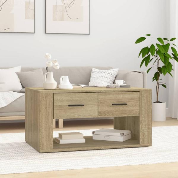 ARDEBO.de - Couchtisch Sonoma-Eiche 80x50x40 cm Holzwerkstoff