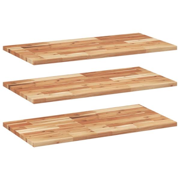 Schweberegale 3 Stk. 60x40x2 cm Massivholz Akazie Ölbehandelt