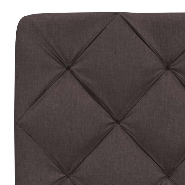 ARDEBO.de - Bettgestell ohne Matratze Dunkelbraun 200x200 cm Stoff