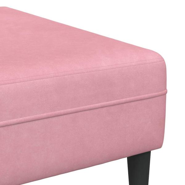 Samt Sofa mit Kissen mit Kissen 3 pcs Rosa 208 cm Samt