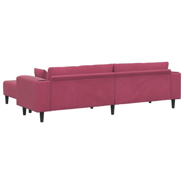 Samt Sofa mit Kissen mit Kissen 3 pcs Weinrot 208 cm Samt
