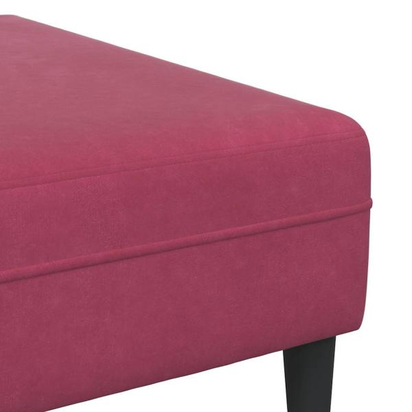 Samt Sofa mit Kissen mit Kissen 3 pcs Weinrot 208 cm Samt
