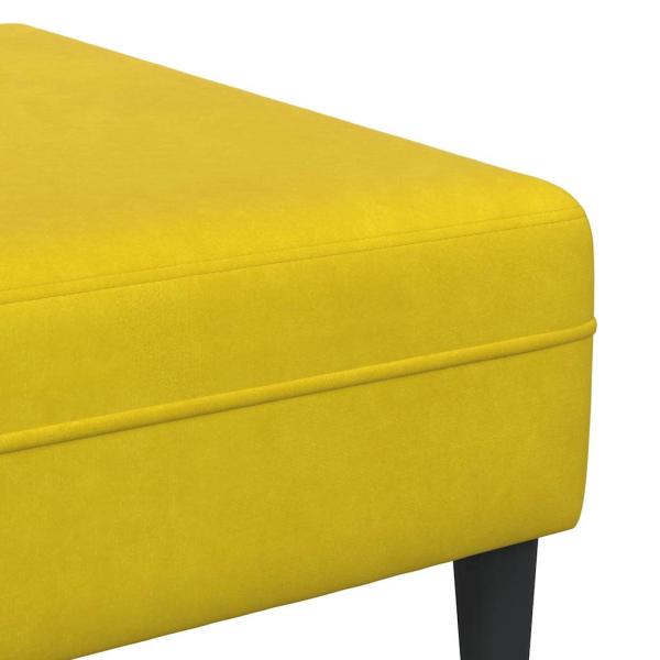 Samt Sofa mit Kissen mit Kissen 3 pcs Gelb 208 cm Samt