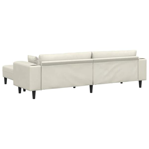 Samt Sofa mit Kissen mit Kissen 3 pcs Cremefarben 208 cm Samt