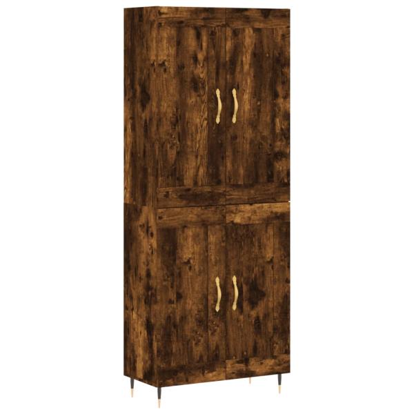 Highboard Räuchereiche 69,5x34x180 cm Holzwerkstoff