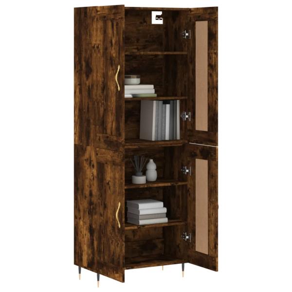 Highboard Räuchereiche 69,5x34x180 cm Holzwerkstoff