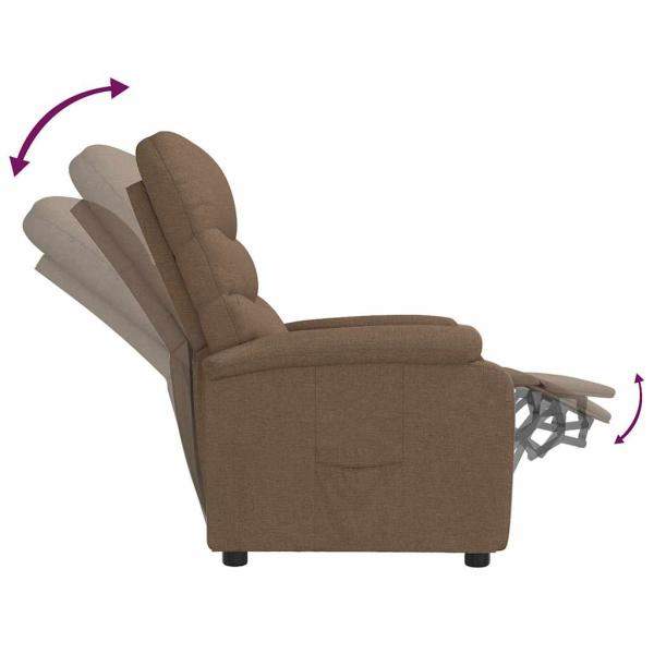 Relaxsessel Braun Stoff