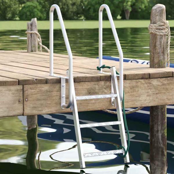 ARDEBO.de - Dockleiter Sonstiges Silber 58 x 77 x 144 cm Aluminium