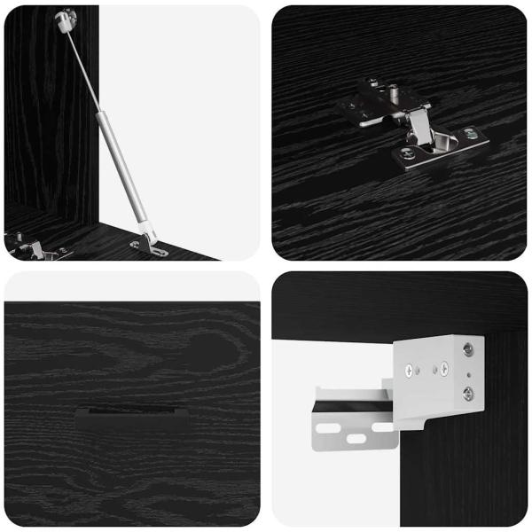 Wandschrank Schwarze Eiche 60 x 36.5 x 35 cm Holzwerkstoff