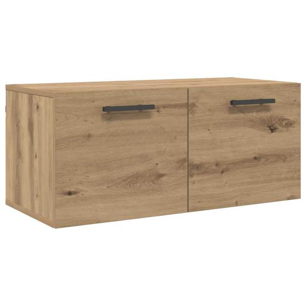 Wandschrank Eiche handwerklich 80 x 36.5 x 35 cm Holzwerkstoff