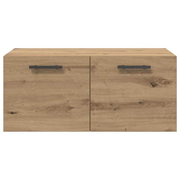 Wandschrank Eiche handwerklich 80 x 36.5 x 35 cm Holzwerkstoff