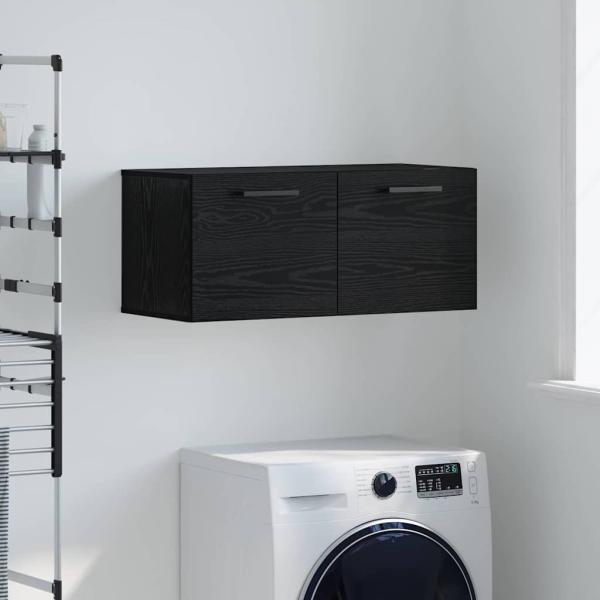 ARDEBO.de - Wandschrank Schwarze Eiche 80 x 36.5 x 35 cm Holzwerkstoff