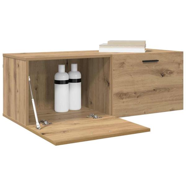 Wandschrank Eiche handwerklich 100 x 36.5 x 35 cm Holzwerkstoff