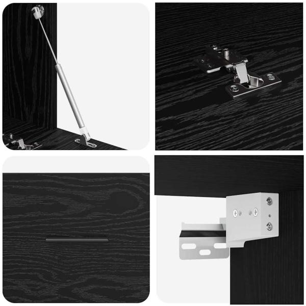 Wandschrank Schwarze Eiche 100 x 36.5 x 35 cm Holzwerkstoff