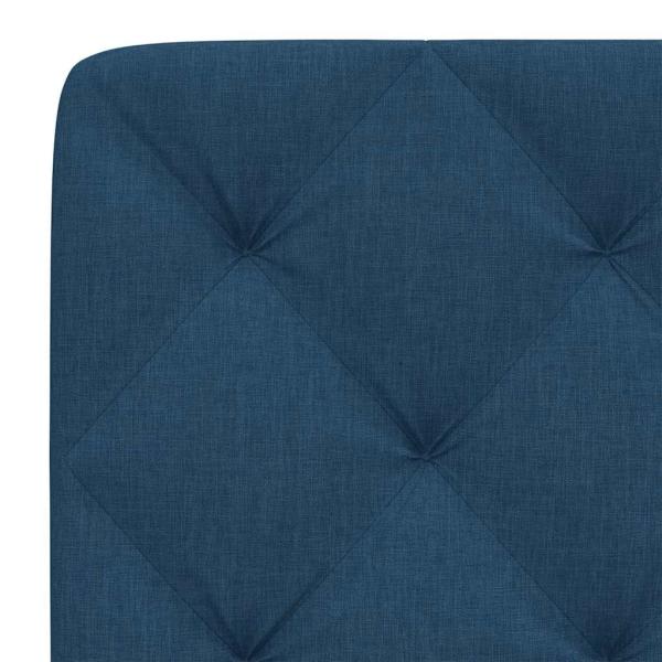 Kopfteil-Kissen Blau 160 cm Stoff