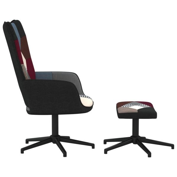 Relaxsessel mit Hocker Patchwork Stoff