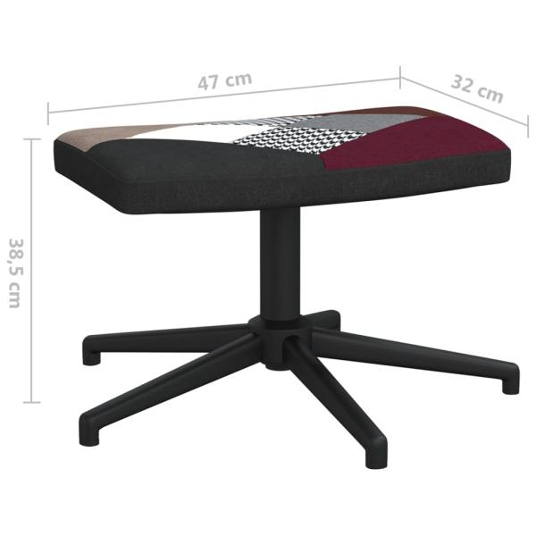 Relaxsessel mit Hocker Patchwork Stoff