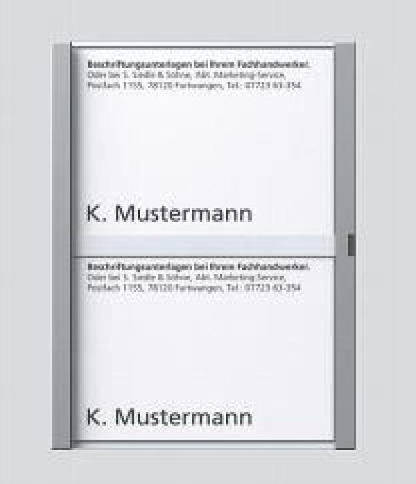 ARDEBO.de Siedle 029041 Namensschild, Silber-Metallic (200029041-00)