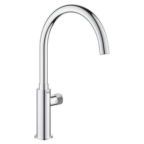 ARDEBO.de GROHE Blue Pure Mono Küchenarmatur mit Filterfunktion, Hochdruck, C-Auslauf, chrom (31724000)