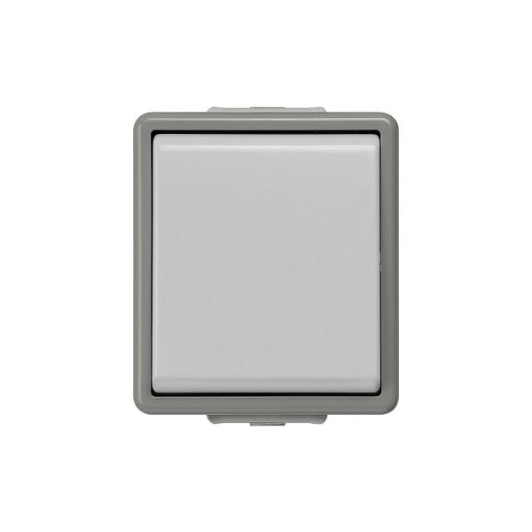 ARDEBO.de Siemens DELTA fläche Kreuzschalter IP44, AP, dgr/hgr, 10A, 250V, 66x75mm (5TA4707)