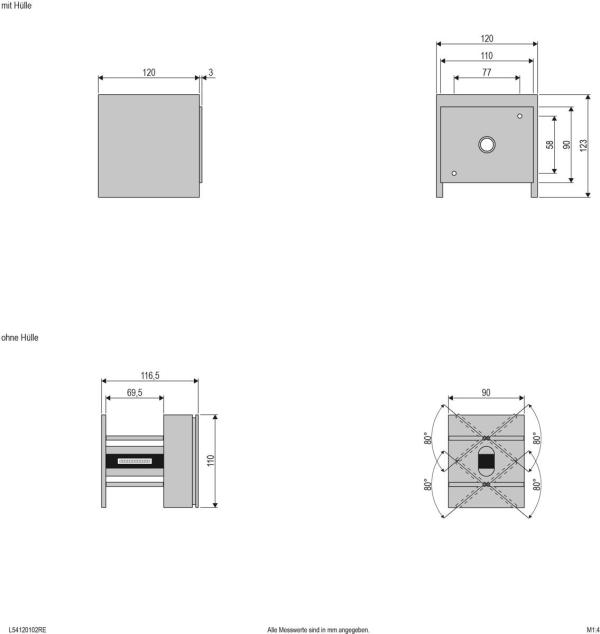 EVN CUBE LED Wandleuchte, 2-flmg. (up + down), IP54, 220-240V, 2x6W, 3000K, 2x400lm, weiß (L54120102RE)