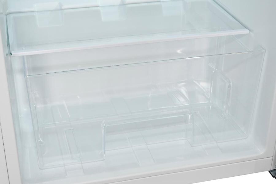 Exquisit KS15-4-051C Stand Kühlschrank mit Gefrierfach, 55 cm breit, 107 L, Gemüseschublade, Griffmulde, weiß