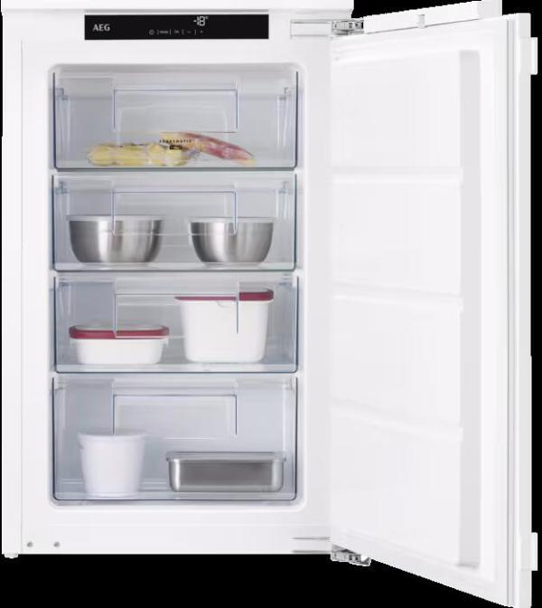ARDEBO.de AEG NAB6L88EF Einbau Gefrierschrank, Nischenhöhe 88 cm, 98 L, LowFrost, Festtürtechnik, Frostmatic, 4 Gefrierschubladen