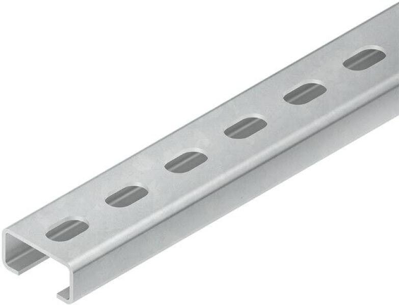 ARDEBO.de Niedax 2970/2 GL Ankerschiene C-Profil, 16mm, 30x15x2000mm, gelocht (2970/2 GL)