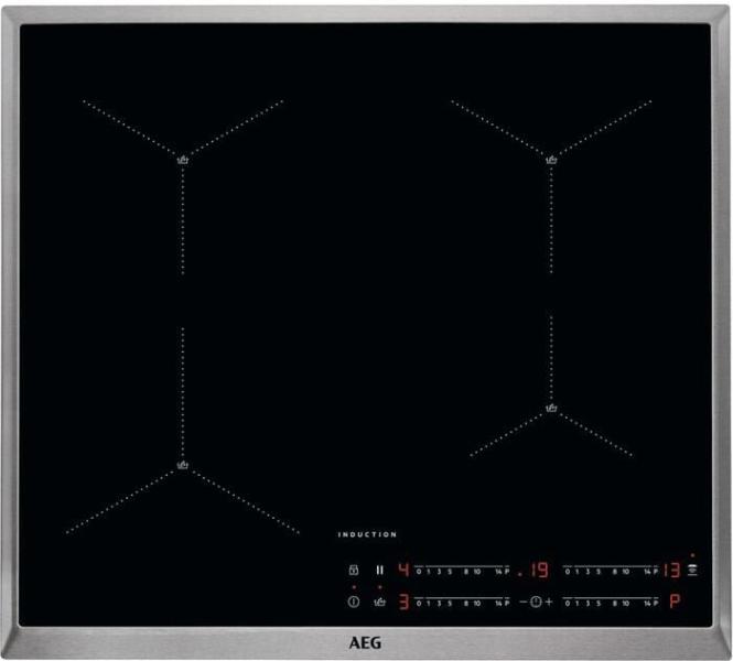ARDEBO.de AEG IAE64411XB Autarkes Induktionskochfeld, 57,6 cm breit, Kindersicherung, Öko-Timer, OptiFit Frame, SenseBoil, Edelstahlrahmen, schwarz