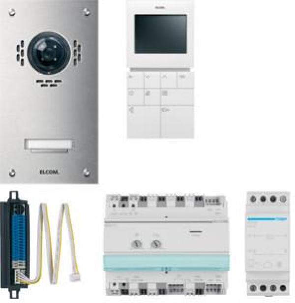 ARDEBO.de ELCOM VSZ-1 EM Videoset 1WE, Color mit BVF-510, Edelstahl