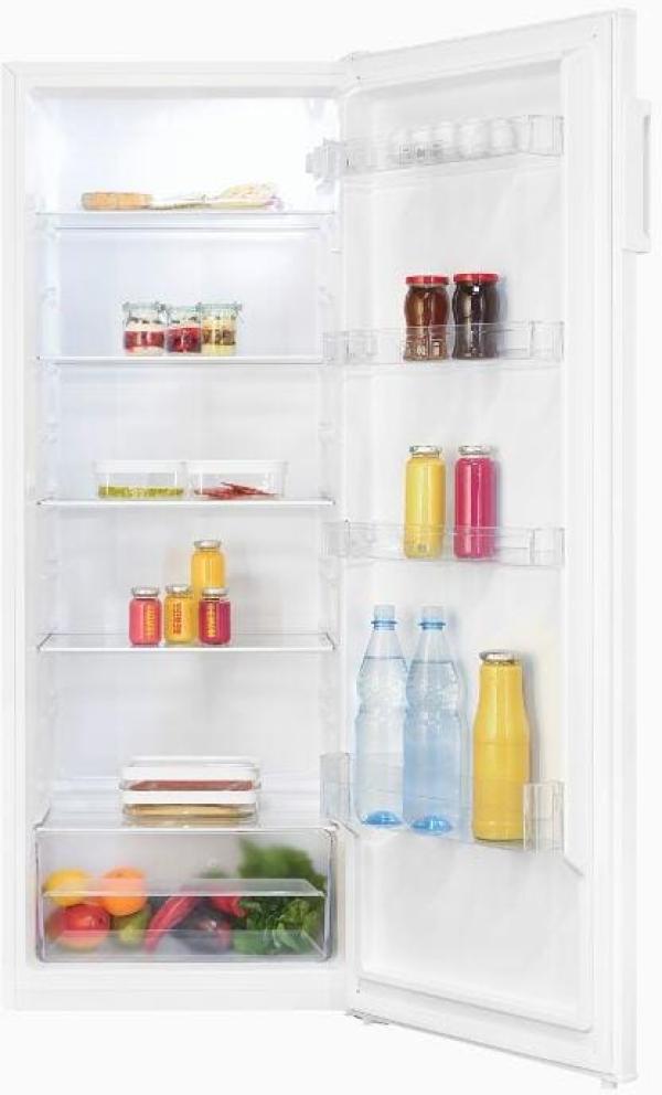 Exquisit KS320-V-H-040D Stand Vollraumkühlschrank, 54,5 cm breit, 242 L, LED Beleuchtung, weiß