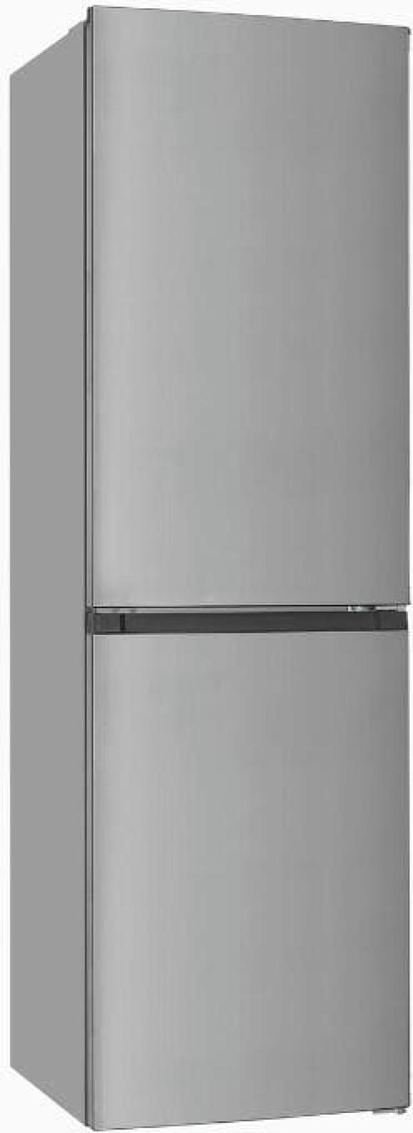 Exquisit KGC250-85-NF-040D Stand Kühl-Gefrierkombination, 54 cm breit, 247 L, NoFrost, LED Beleuchtung, inoxlook