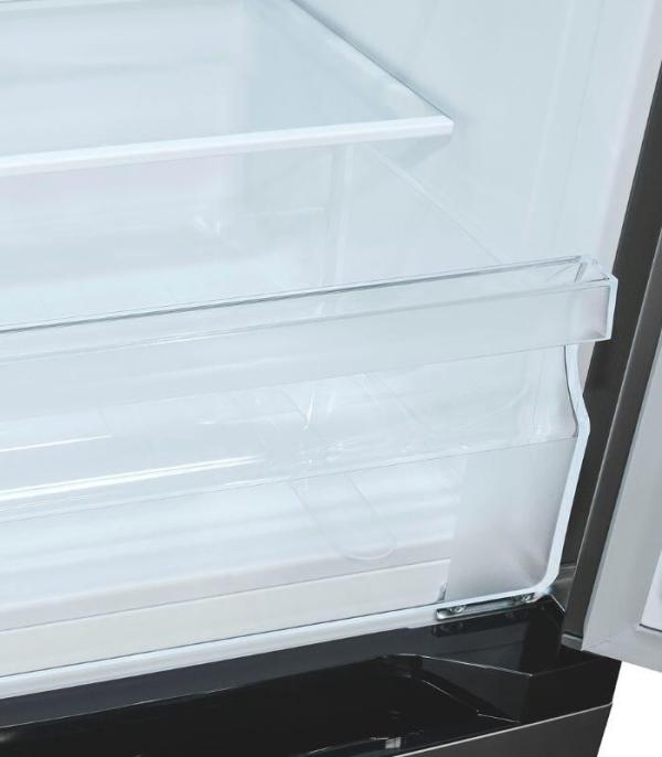 Exquisit KGC231-60-E-050C Stand Kühl-Gefrierkombination, 47,4 cm breit, 157 L, LED Beleuchtung, Super-Kühl-Modus, inoxlook