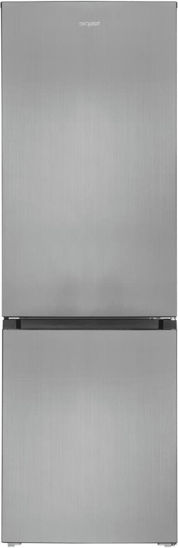 ARDEBO.de Exquisit KGC320-95-E-040E Stand Kühl-Gefrierkombination, 60 cm breit, 315 L, LED Beleuchtung, Edelstahloptik