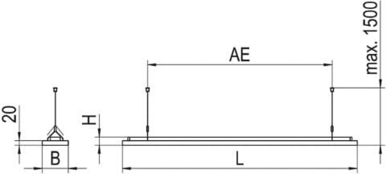 Ridi LED-Pendelleuchte LENSES-PDI1500DAWS840B0750, 43W, 7710lm, 840K, weiß (0637810)