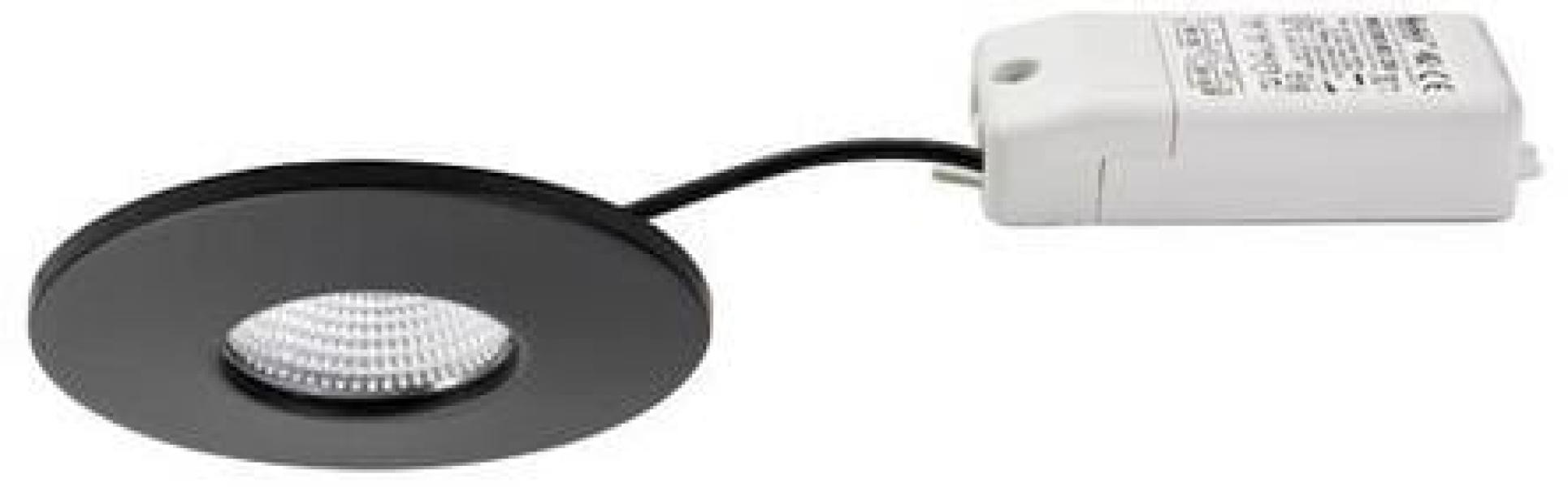 ARDEBO.de Brumberg LED-Einbaudownlightset IP44, rund, schwarz matt (39253083)