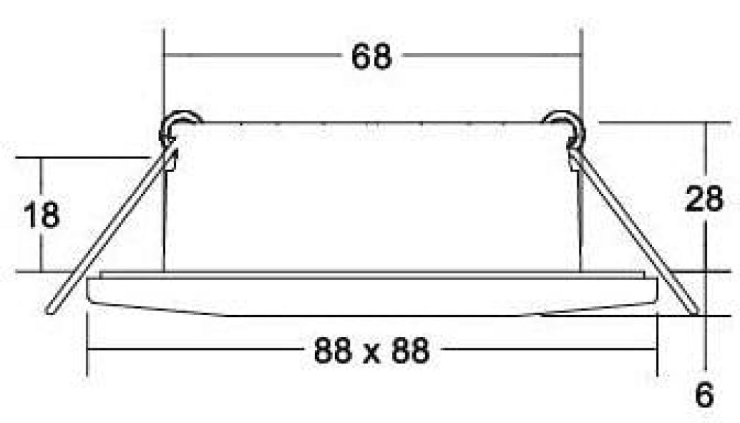Brumberg LED-Einbaudownlightset IP44, quadratisch, weiß matt (39255073)